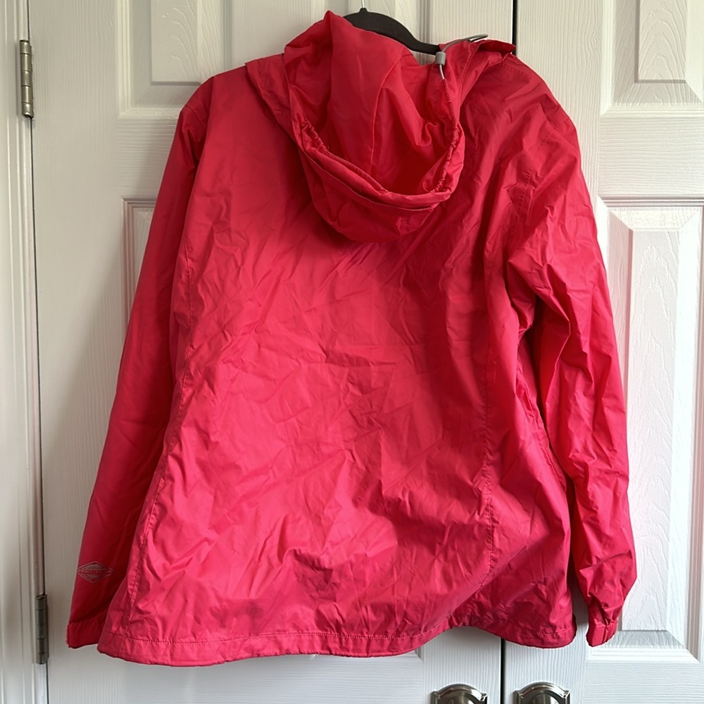 EUC Women’s Pink Columbia Omni Tech Waterproof Rain Jacket - Size 2X - Picture 7 of 8